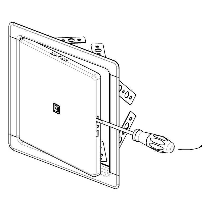 dvířka vanová nerezová NVD 150x150 HACO