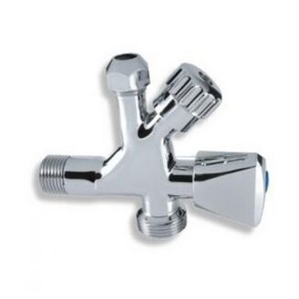 kombinovaný roháček a ventil pro pračku se zpětnou klapkou 3/8x1/2x3/4