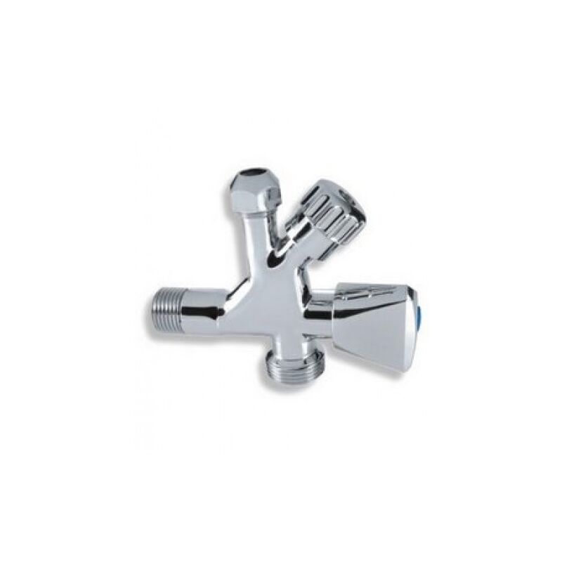 kombinovaný roháček a ventil pro pračku se zpětnou klapkou 3/8x1/2x3/4