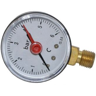 manometr vodárenský 1/4 0-4 Bar zadní