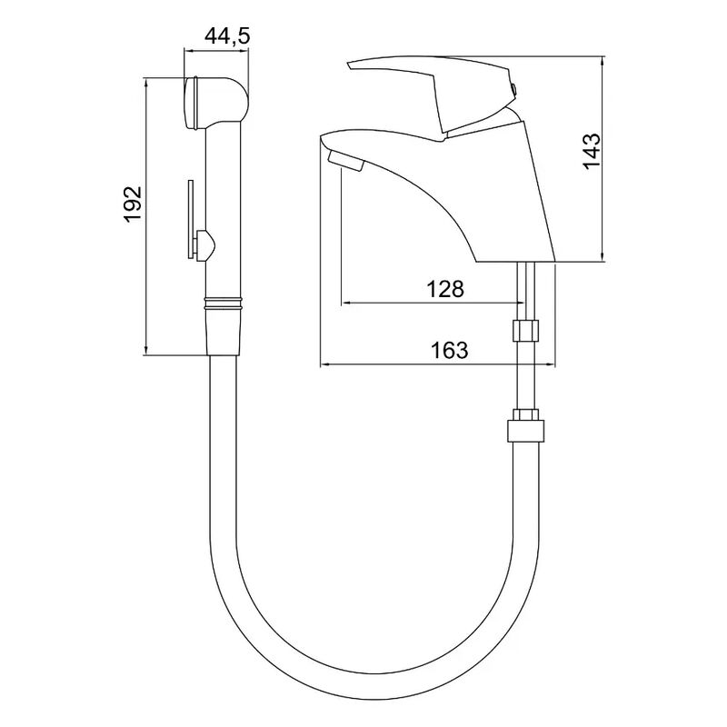 METALIA stojánková bidetová 56 015.0 umyvadlová a bidetová baterie chrom