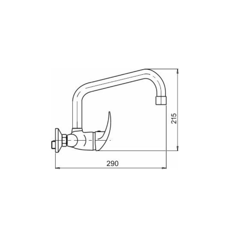 METALIA dřezová/umyvadlová nástěnná 55035.0 rozteč 100mm chrom