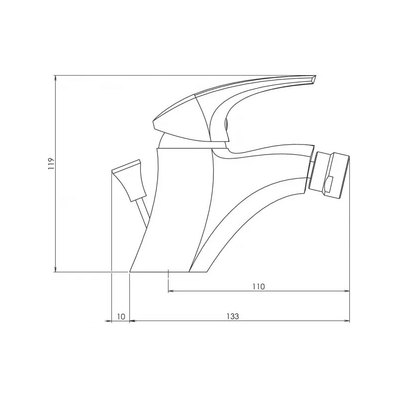 METALIA stojánková bidetová 57 011.0 barva chrom