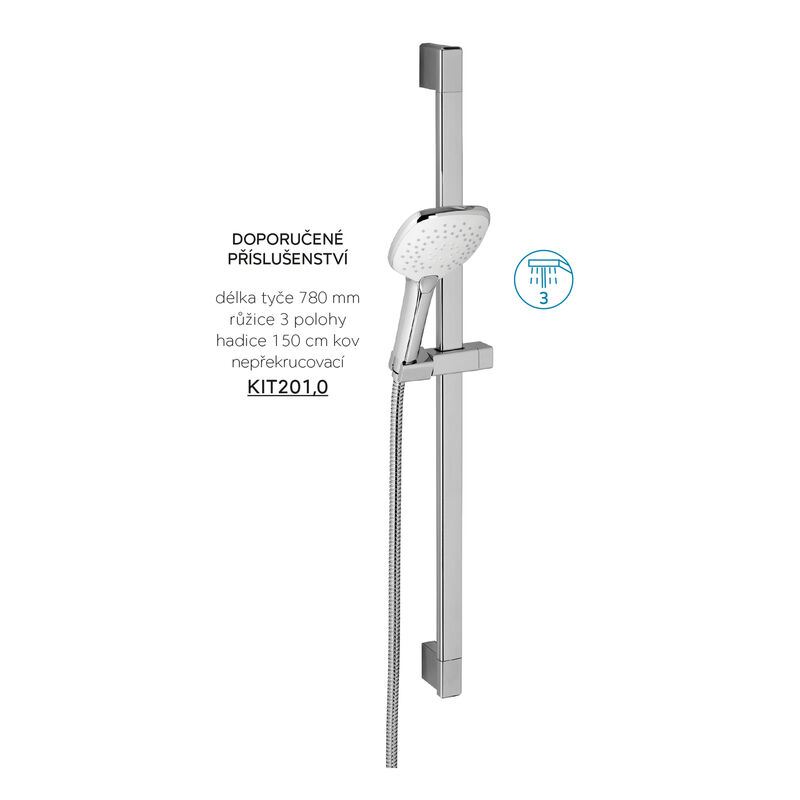 METALIA 58061/1,0 sprchova bez prisl.