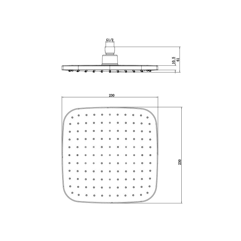 T/pevna sprcha RUP/580.0 chrom