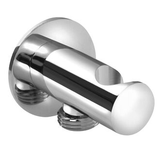 drzak sprchy kulaty pevny,s vyustenim, chrom