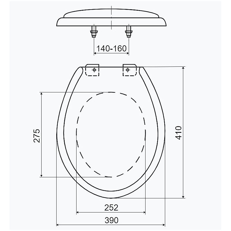 WC sedátko T 3542 B bílé obyčejné