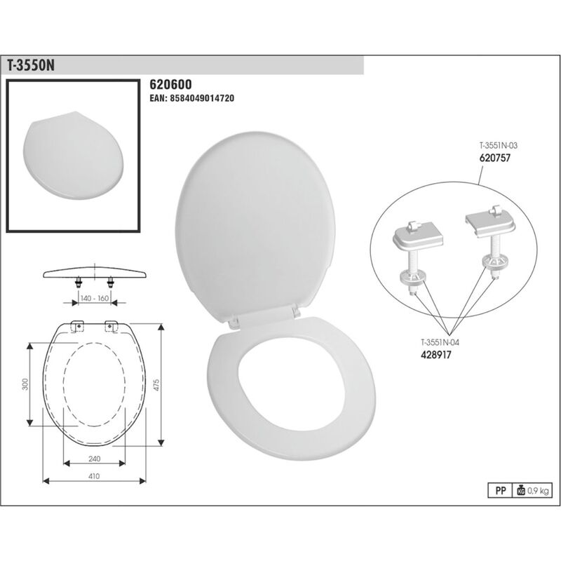 WC sedátko T 3550 N sedátko bílé