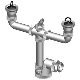 dřezový sifon T 737 DN50/40 dvoudřez