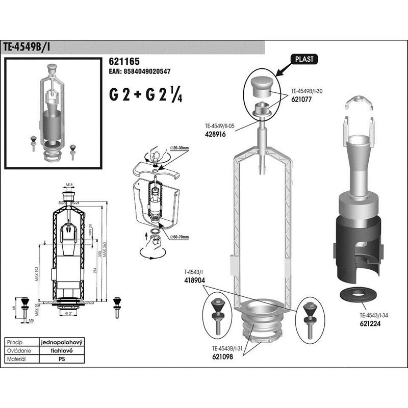 vypouštěcí zařízení TE 4549 B/I