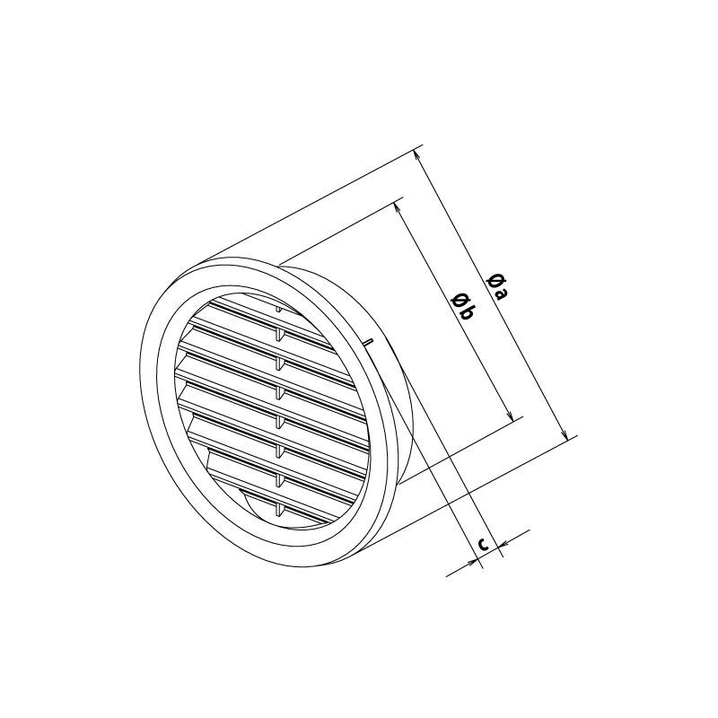 mřížka větrací kruhová VM 140 B bílá se síťkou