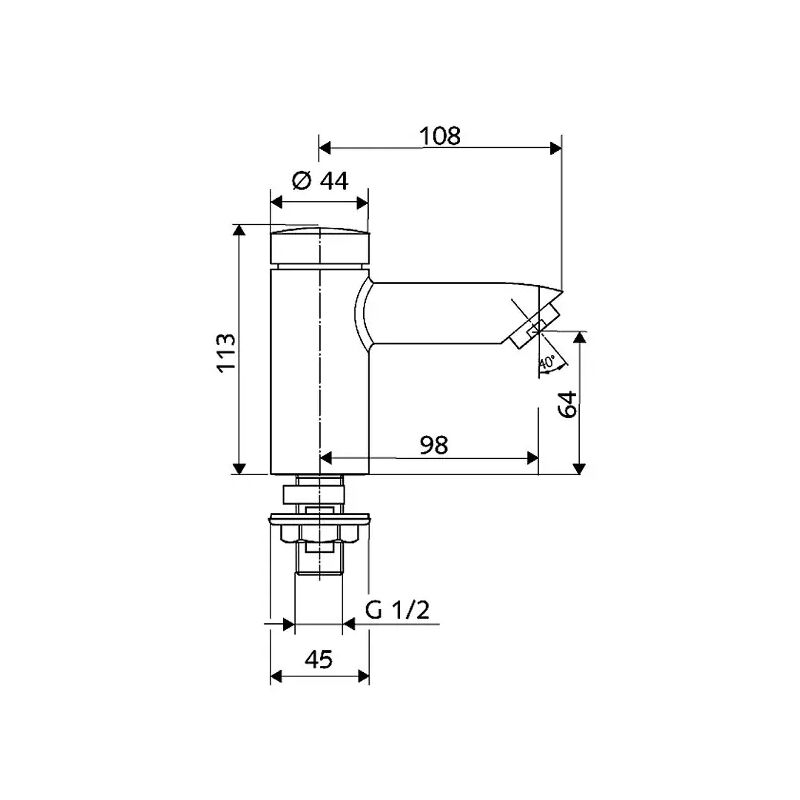 SCHELL PETIT SC Samozavírací tlačná umyvadlová armatura