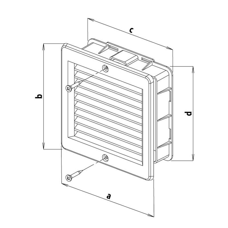 mřížka větrací s rámečkem VM 150x150 bílá se síťkou