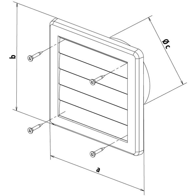 mřížka gravitační 175x175G/125 bílá