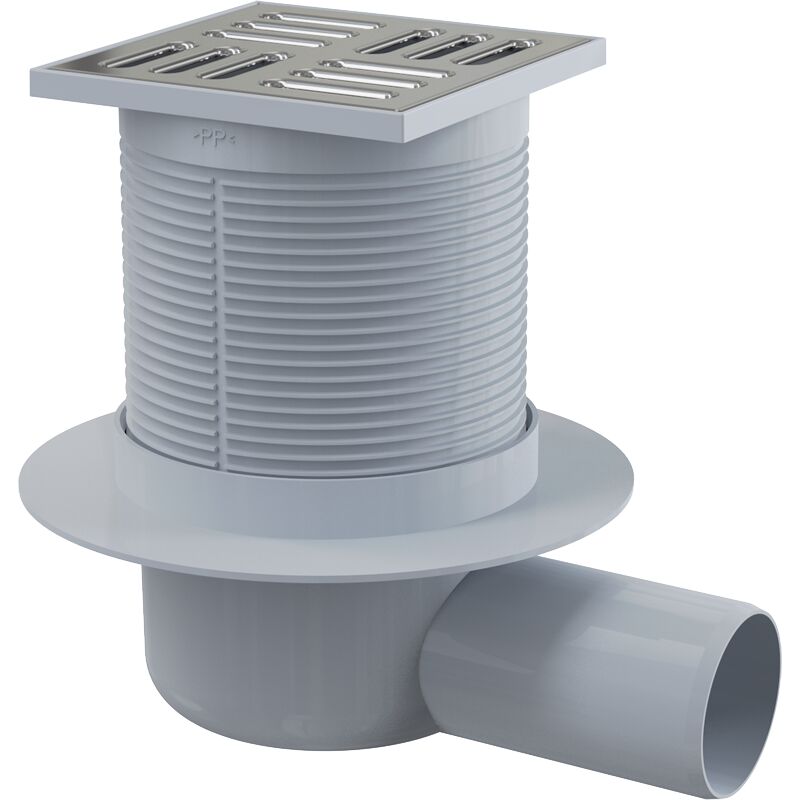 ALCA PLAST Podlahová vpusť APV1 105x105/50 boční nerez