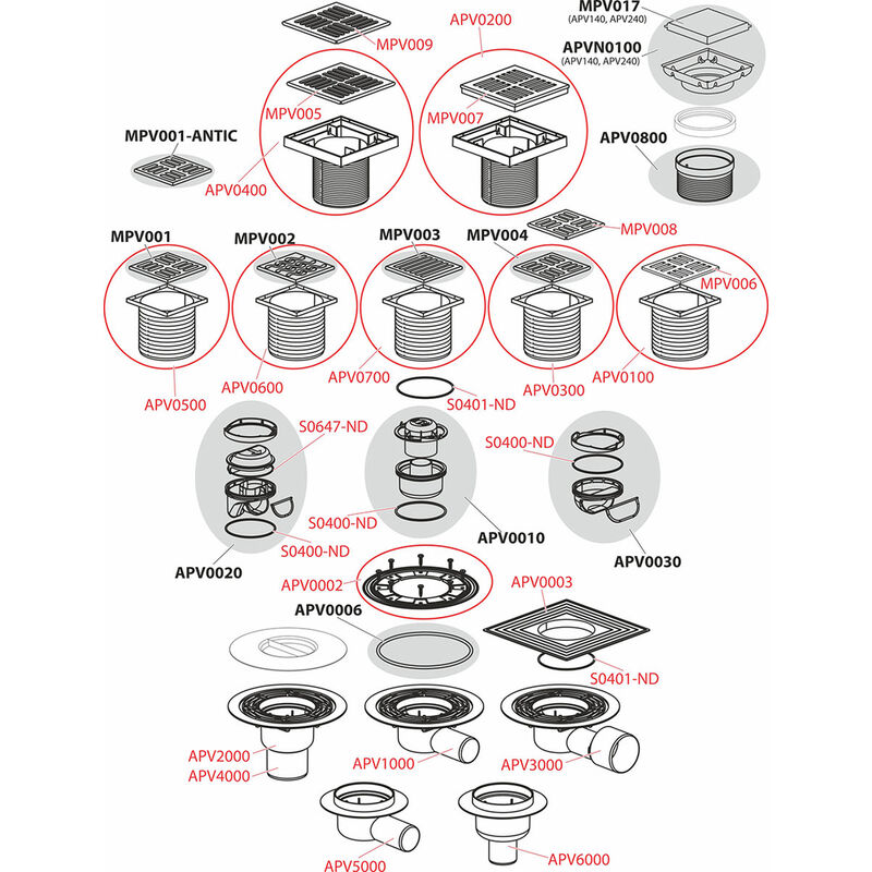 ALCA PLAST Podlahová vpusť APV1 105x105/50 boční nerez