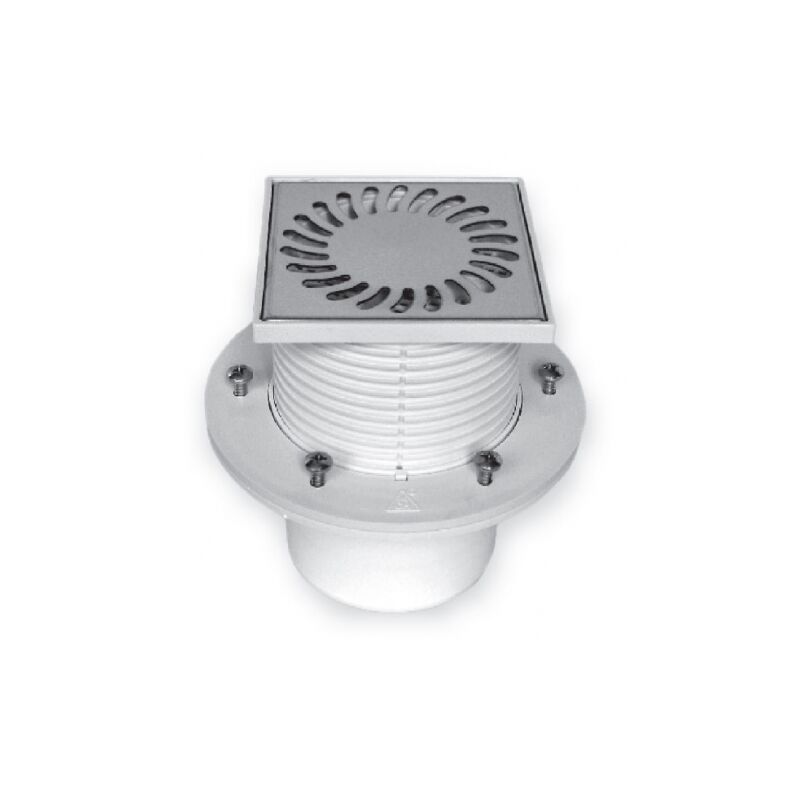 podlahová vpusť CHUDĚJ DN110 nerezová 122x122 s přírubou