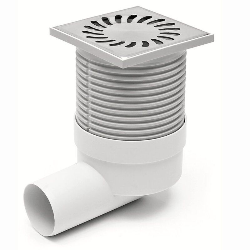 podlahová vpusť CHUDĚJ DN50 boční nerezová 100x100