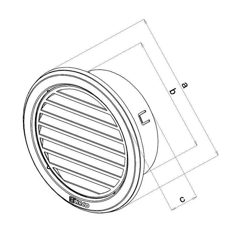 mřížka větrací kruhová NVM 125 nerez se síťkou