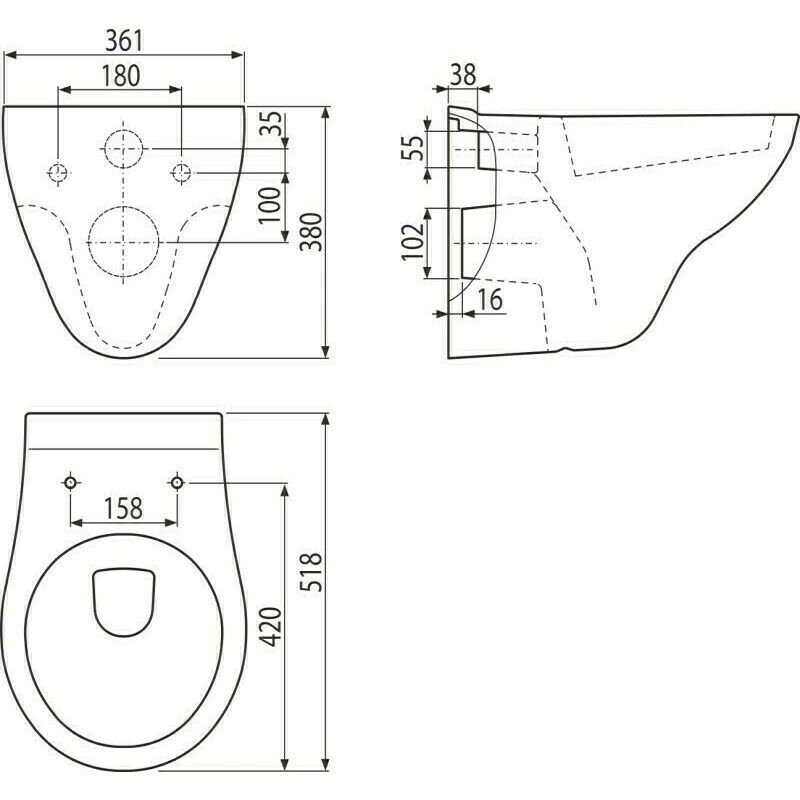 SADROMODUL A 101 sada 5v1 (M 091+M270+A 60+ WC mísa )