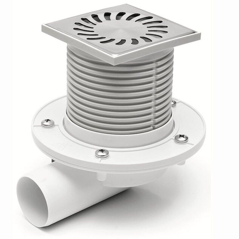 podlah.vpusť boční DN50 celonerez  s přírubou