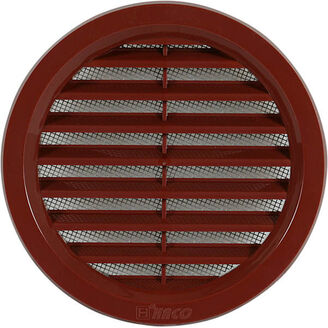 mřížka větrací kruhová VM 75 H hnědá se síťkou