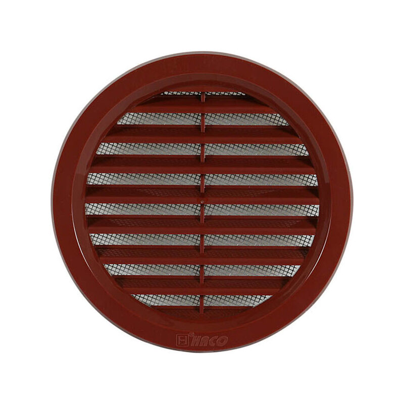 mřížka větrací kruhová VM 75 H hnědá se síťkou