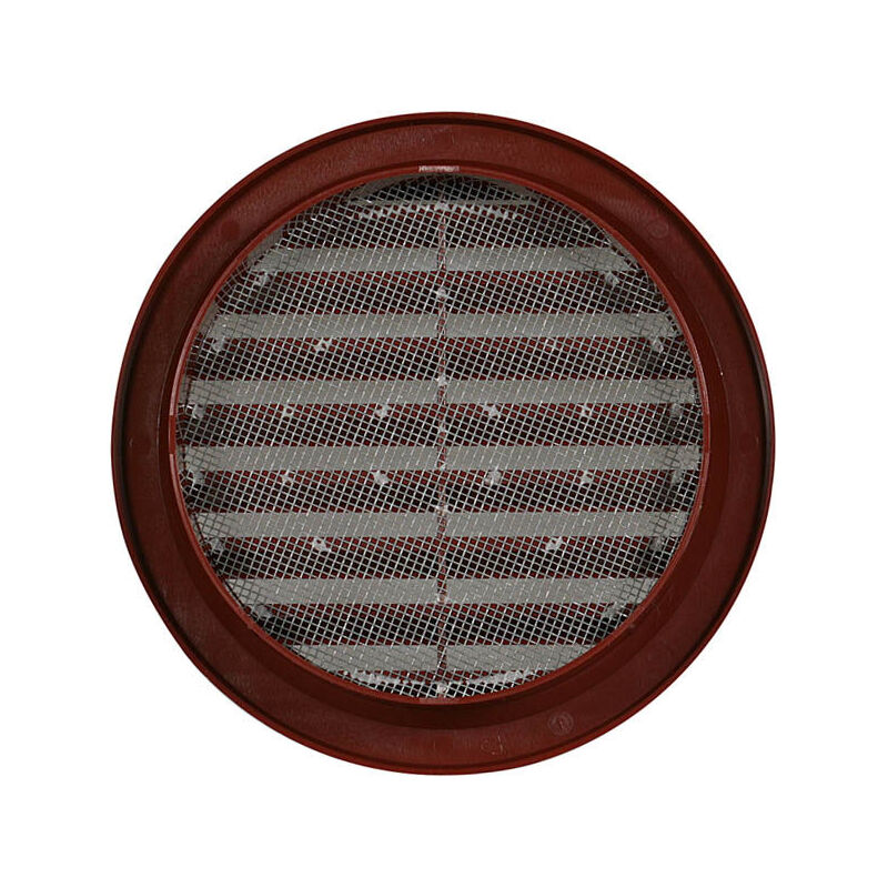 mřížka větrací kruhová VM 75 H hnědá se síťkou