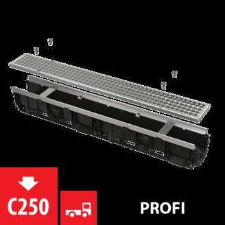 ALCA PLAST AVZ103-R104 Venkovní žlab 100mm s kovovým rámem