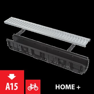 ALCA PLAST Venkovní žlab 100mm s plastovým rámem AVZ102-R102