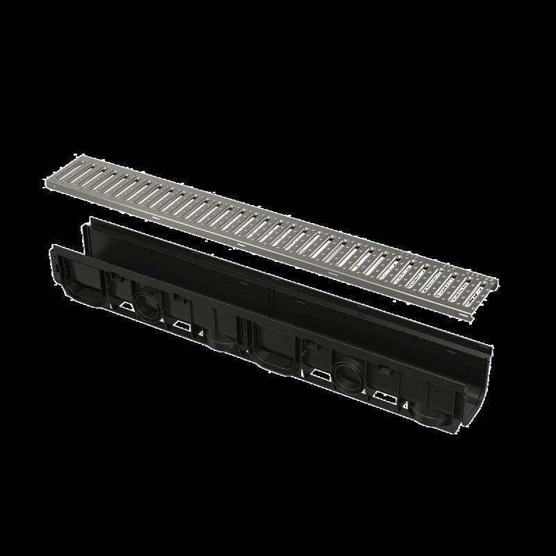 ALCA PLAST Venkovní žlab 100mm s plastovým rámem AVZ102-R102