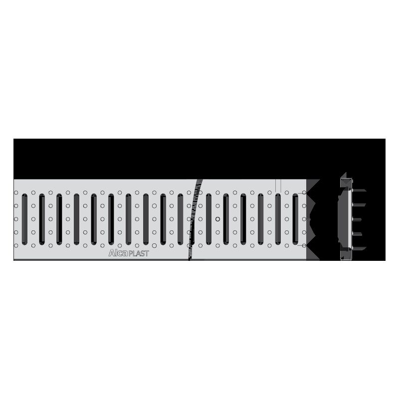 ALCA PLAST Venkovní žlab 100mm s plastovým rámem AVZ102-R102