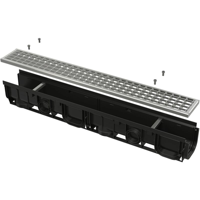 ALCA PLAST Venkovní žlab 100mm s plastovým rámem AVZ102-R103