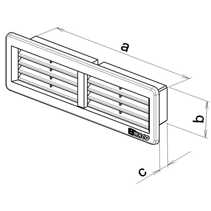 mřížka větrací dveřní VM 110x55 bílá