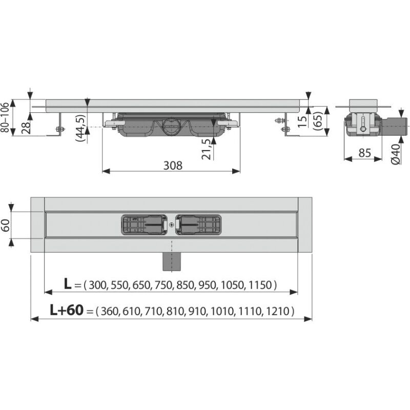 zlab APZ106-650 Professional Low s okrajem pro plny rost