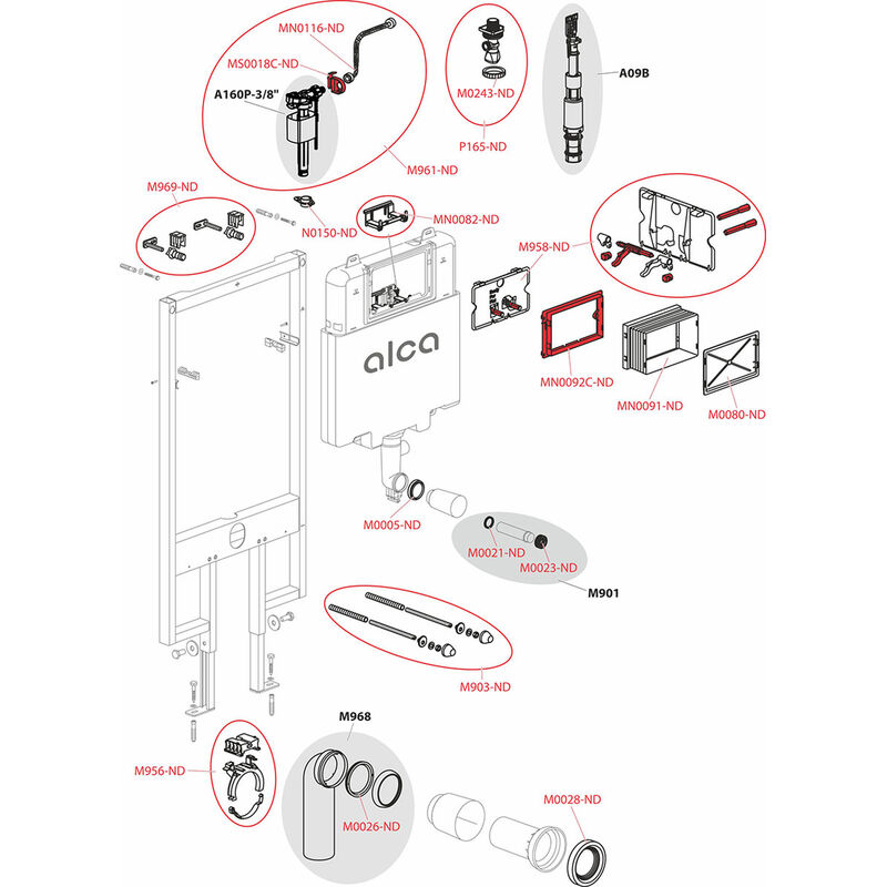 AM1101/1200 Sadromodul Slim- predsten.instal.system pro suchou instalaci (do sadrokartonu)