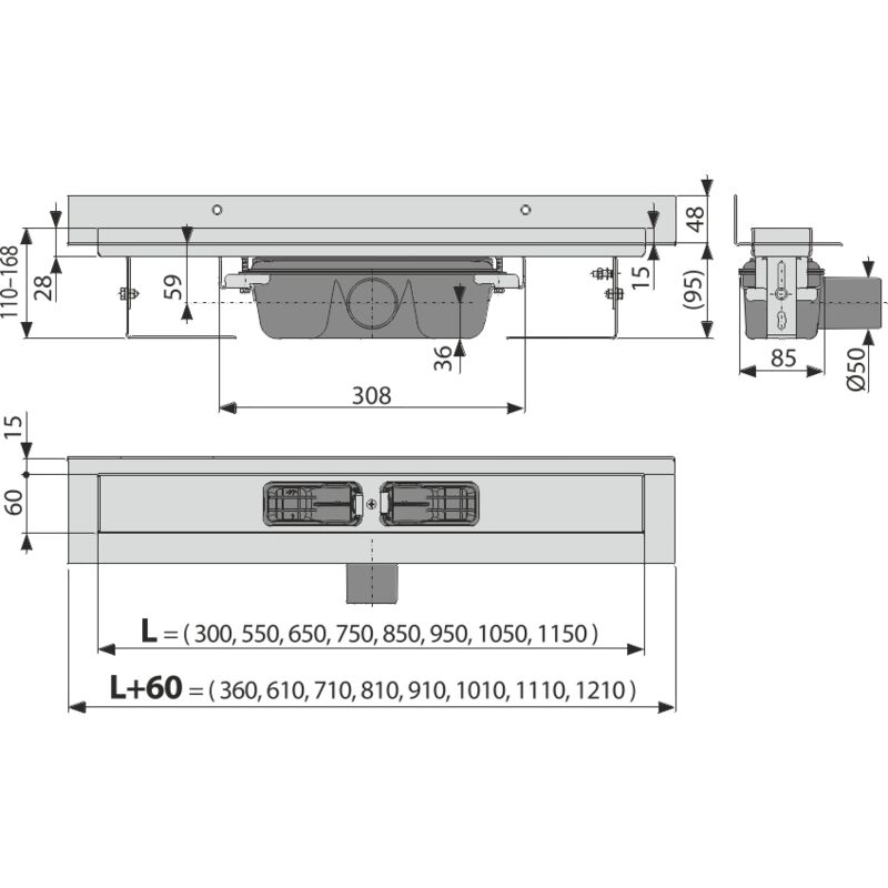 zlab APZ16-750 Wall  s okrajem pro plny rost a s pevnym limcem ke stene