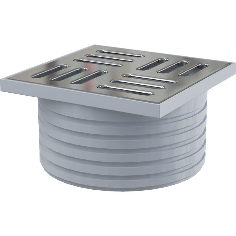ALCA PLAST Hrdlo vpusti, mřížka 105×105mm nerez pro APV26, APV26C