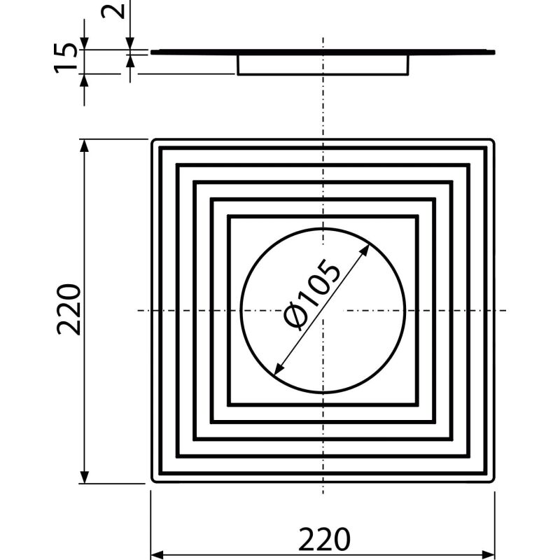 ALCA PLAST APV0003 Límec 2. úrovně izolace DN105