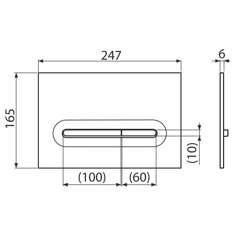 tlacitko M1878 pro WC moduly, cerna-mat