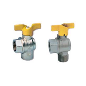 kulový uzávěr plyn rohový s motýlem 3/4 vnitřní/vnitřní závit