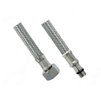 propojovací nerez.hadička k baterii M 10 x G 3/8 MF 40cm