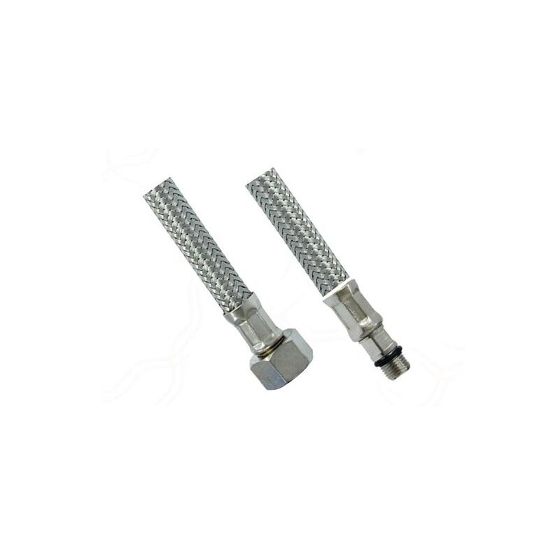 propojovací nerez.hadička k baterii M 10 x G 3/8 MF 50cm