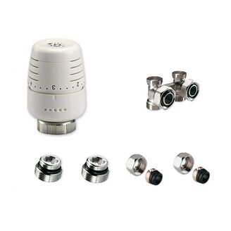 H-kus rohový s termohlavicí s připojením na CU 15 KIT AVK DS 346 sada