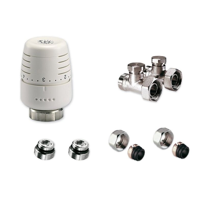 H-kus přímý s termohlavici s připojením na CU 15 KIT AVK DD 345 sada