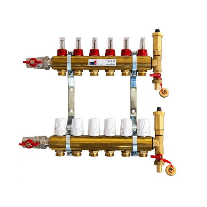 KIIPTHERM Profi 4R 6 okruhy, rozdělovač podlahového vytápění