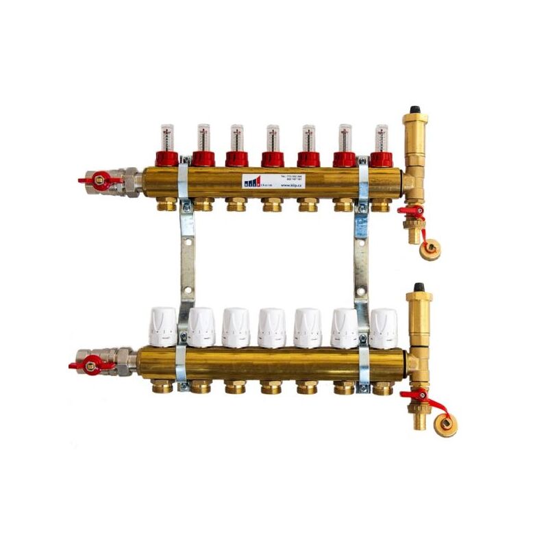 KIIPTHERM Profi 4R 7 okruhy, rozdělovač podlahového vytápění