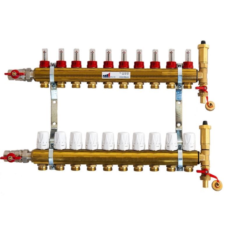 KIIPTHERM Profi 4R 10 okruhy, rozdělovač podlahového vytápění