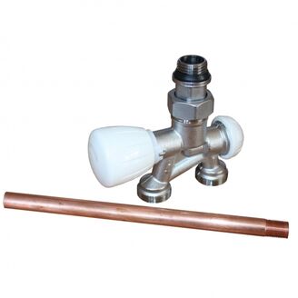 termostatický ventil dvoucestný přímý Giacomini R 356B s nátrubkem, bez adaptérů 1/2x18mm