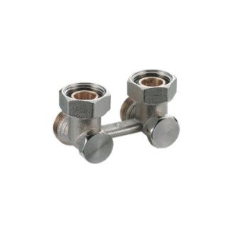 připoj.armatura radiátoru VK Giacomini R388 pro dvoutrubkovou soustavu, rohová 3/4x18